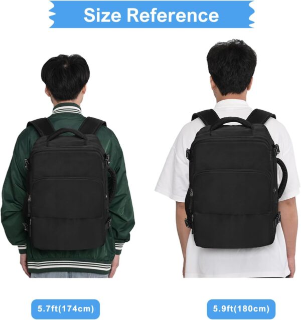 Travel Backpack for Men Women, Personal Item Travel Bag with Multi-Pockets, Airline Approved Carry on Backpack Fits 16inch Laptop, Waterproof Casual Backpack for College,Travel, Work - Image 6