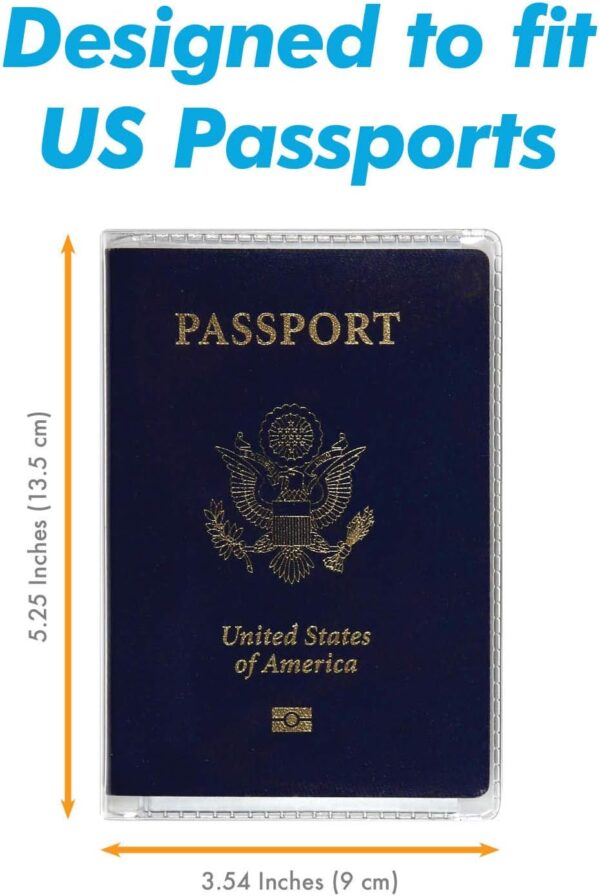 Millennial Essentials unisex-adult Waterproof Clear Passport Cover Plastic Passport Protector Vinyl ID Card Protector Case Holder Travel Pack of 6, - Image 3