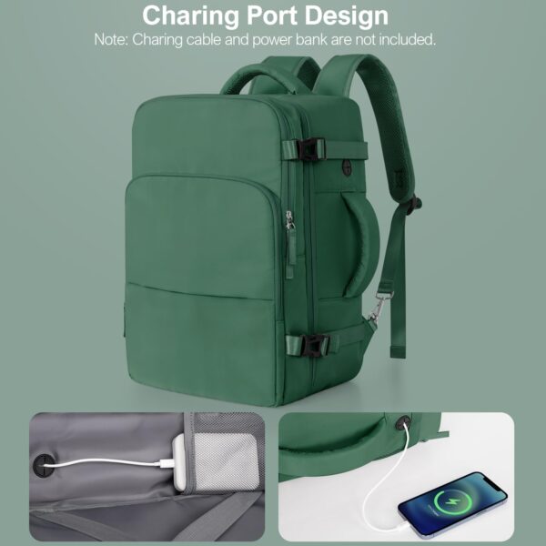 Travel laptop Backpack for Women, Personal Item Size Flight Approved, 16 Inch Laptop Bag with Multi-Pockets, Hiking Backpack, Waterproof Carry On Backpack Casual Daypack Backpack - Image 9