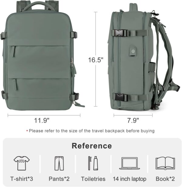 coofay Travel Backpack For Women Men Airline Approved Carry On Backpack Flight Approved Waterproof Sports Luggage Backpack Casual Daypack Small Hiking Backpack - Image 3