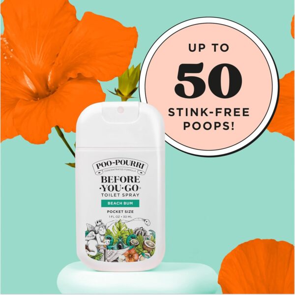 Poo-Pourri Before-You-Go Toilet Spray, Beach Bum, 1 Fl Oz Pocket Travel Size - Coconut, Orchid and Toasted Praline - Image 8