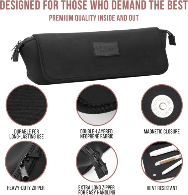 Hair Tools Travel Bag and Heat Resistant Mat for Flat Irons, Straighteners, Curling Iron, and Haircare Accessories, 2-in-1 design, with Interior Pockets, Portable Organizer - Image 8
