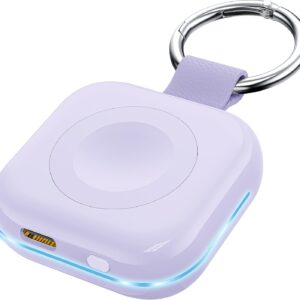 Portable Travel Charger for Apple Watch Series 8,Wireless iWatch Charger 1200mAh Power Bank with Charging Cable, Purse Keychain Smart Watch Charger for Apple Watch Series 10/9/8/7/6/SE/5/4/3/2/1/UItra