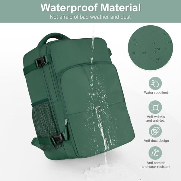 Travel laptop Backpack for Women, Personal Item Size Flight Approved, 16 Inch Laptop Bag with Multi-Pockets, Hiking Backpack, Waterproof Carry On Backpack Casual Daypack Backpack - Image 8