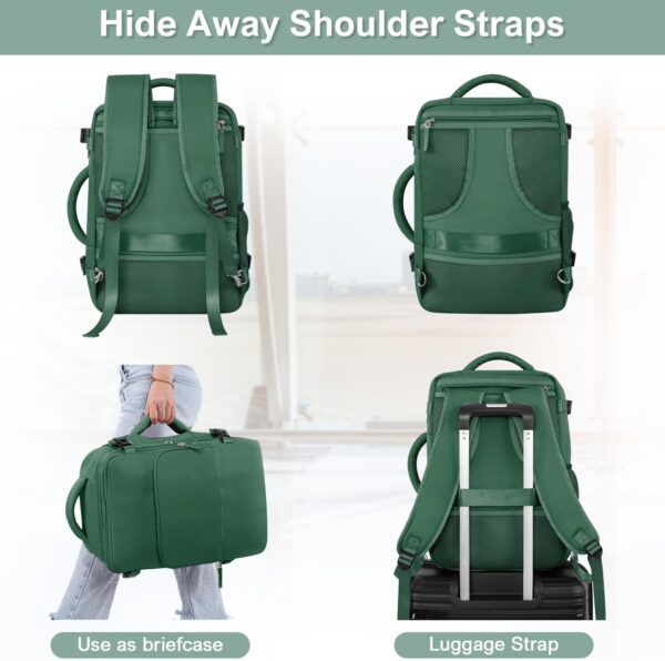 Travel laptop Backpack for Women, Personal Item Size Flight Approved, 16 Inch Laptop Bag with Multi-Pockets, Hiking Backpack, Waterproof Carry On Backpack Casual Daypack Backpack - Image 4