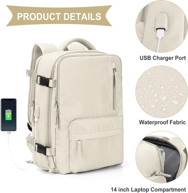 WONHOX Large Travel Backpack Carry on Flight Approved Laptop Work Business Backpack for Women Men Mochila de Viaje - Image 6