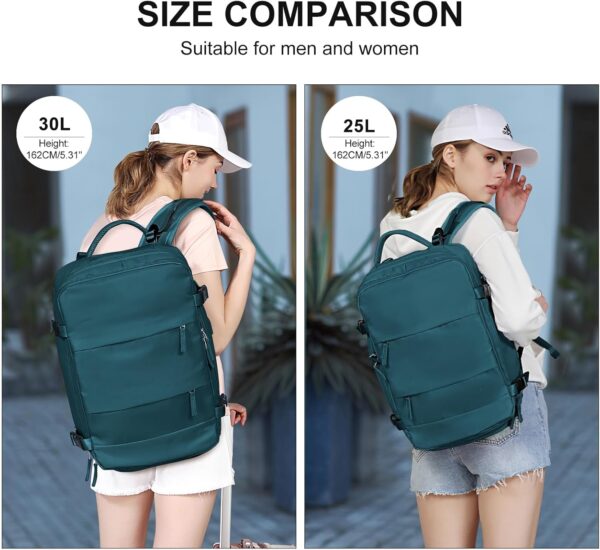 coowoz Large Travel Backpack For Women Men,Carry On Backpack,Hiking Backpack Waterproof Outdoor Sports Rucksack Casual Daypack Travel Essentials(Peacock Blue) - Image 8