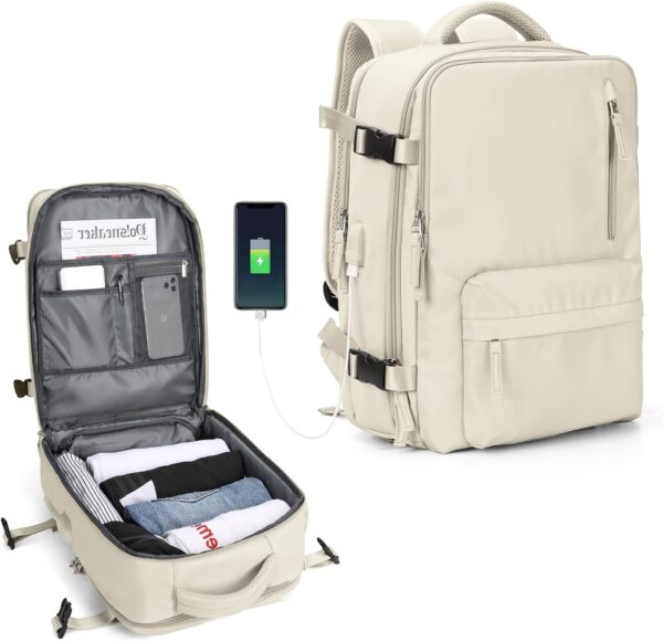 WONHOX Large Travel Backpack Carry on Flight Approved Laptop Work Business Backpack for Women Men Mochila de Viaje - Image 3