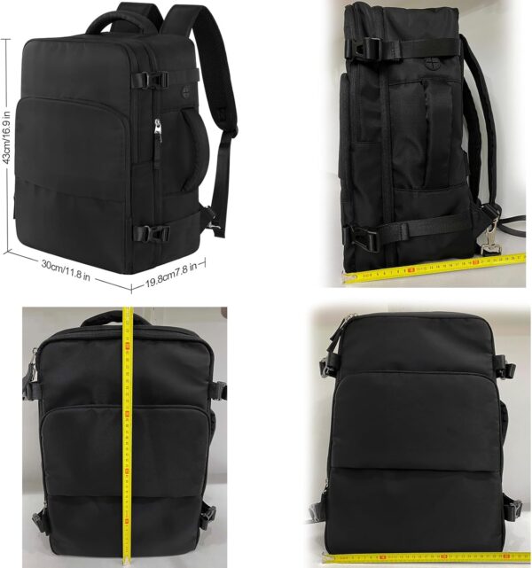 Travel Backpack for Men Women, Personal Item Travel Bag with Multi-Pockets, Airline Approved Carry on Backpack Fits 16inch Laptop, Waterproof Casual Backpack for College,Travel, Work - Image 4
