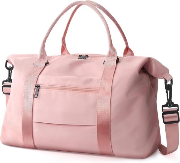 Travel Duffel Weekender Carry On Tote for Women and Men - Waterproof Gym Bag, Hospital Bag for Labor and Delivery, Overnight Luggage with Trolley Sleeve