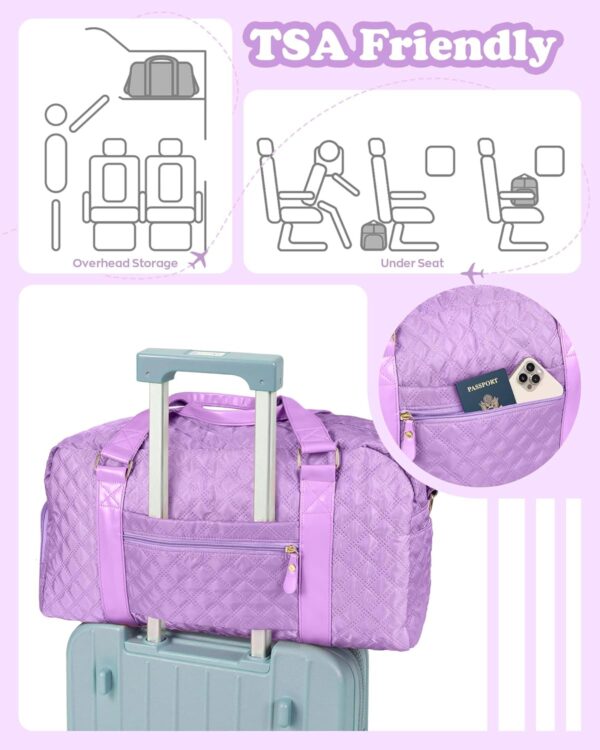 Graduation Gifts, Duffle Bag Girls, Weekender Bags for Women, Personalized Gym bag for Girls, Monogram Duffel bags, Birthday Gift for Kids, Teens, Women, Mom, Teacher - Image 7
