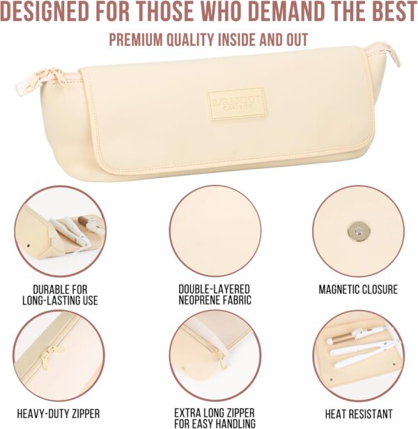 Hair Tools Travel Bag and Heat Resistant Mat for Flat Irons, Straighteners, Curling Iron, and Haircare Accessories, 2-in-1 design, with Interior Pockets, Portable Organizer - Image 8