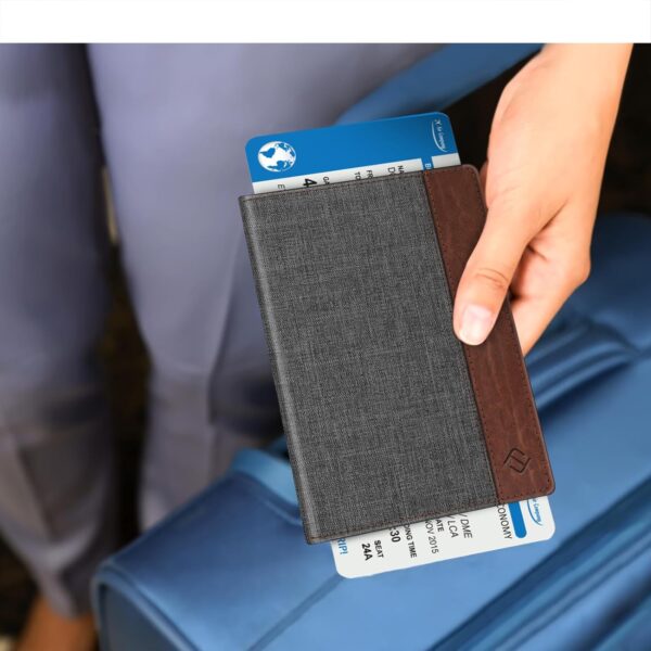 Fintie Passport Holder, Slim Travel Wallet RFID Blocking Card Case Cover Passport Cover Protector Essentials with Credit Card Slots for Women/Men - Image 5