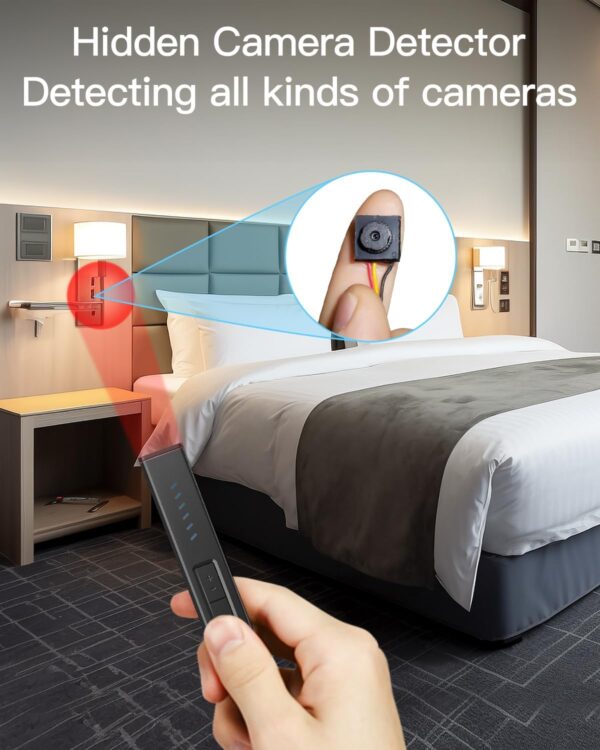 Hidden Camera Detectors, Bug Detector Anti Spy Camera Finder, GPS Tracker Detector Hidden Device Detector 6 Modes for Travel, Car, Bathroom,Office, Hotel, P18 Mix - Image 2