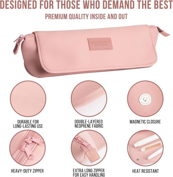 Hair Tools Travel Bag and Heat Resistant Mat for Flat Irons, Straighteners, Curling Iron, and Haircare Accessories, 2-in-1 design, with Interior Pockets, Portable Organizer - Image 8
