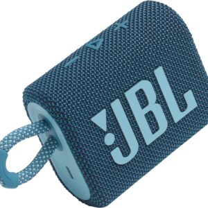 JBL Go 3 - Portable Mini Bluetooth Speaker, big audio and punchy bass, IP67 waterproof and dustproof, 5 hours of playtime, speaker for home, outdoor and travel (Blue)