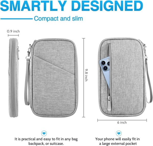 Passport Holder Family, Women Rfid Blocking Passport Wallet, Travel Document Organizer Premium Wallets Passport Holders Bag - Image 2