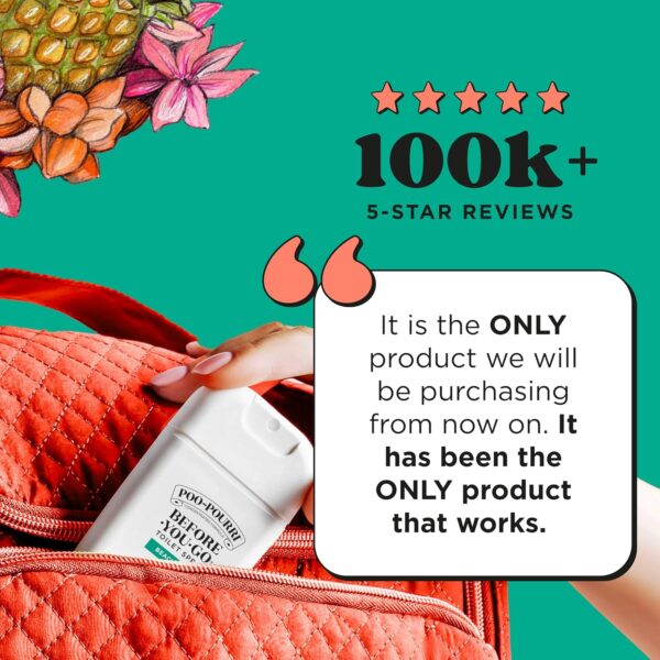 Poo-Pourri Before-You-Go Toilet Spray, Beach Bum, 1 Fl Oz Pocket Travel Size - Coconut, Orchid and Toasted Praline - Image 3