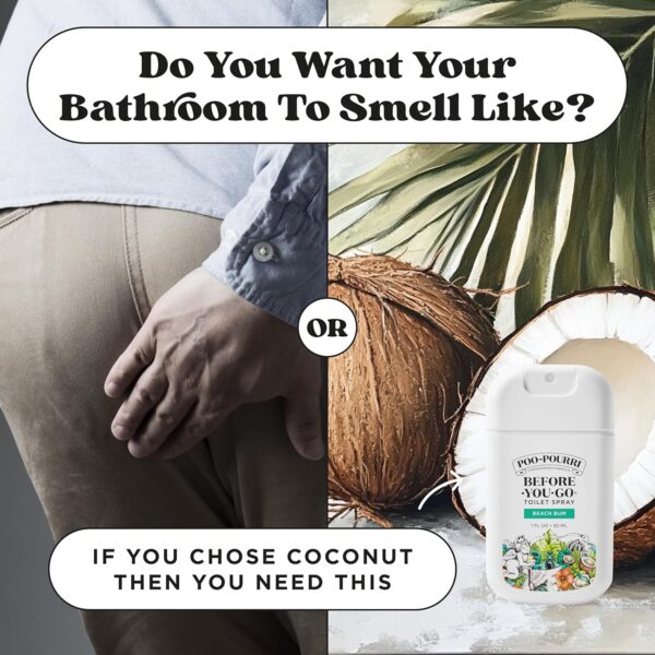 Poo-Pourri Before-You-Go Toilet Spray, Beach Bum, 1 Fl Oz Pocket Travel Size - Coconut, Orchid and Toasted Praline - Image 9